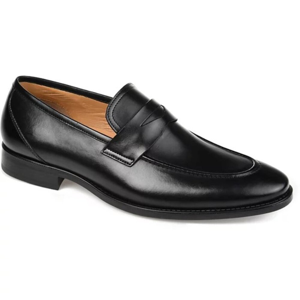 Thomas & Vine Men's Bishop Apron Toe Penny Loafer Shoes